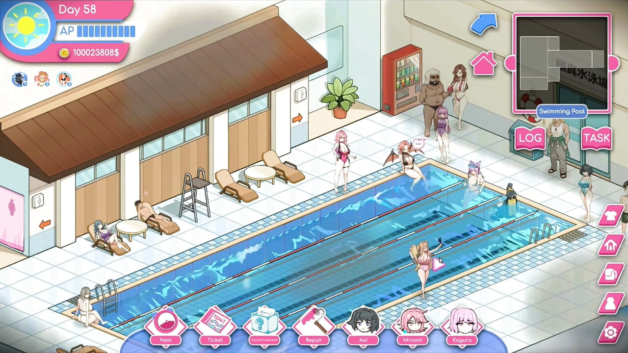 Hentai Game – Aoi Standing Dog Style Sex Gallery Scene - Lifeguard Holic