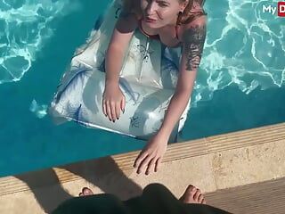 Emma Wolf is a horny cutie who fucks in the swimming pool - MyDirtyHobby