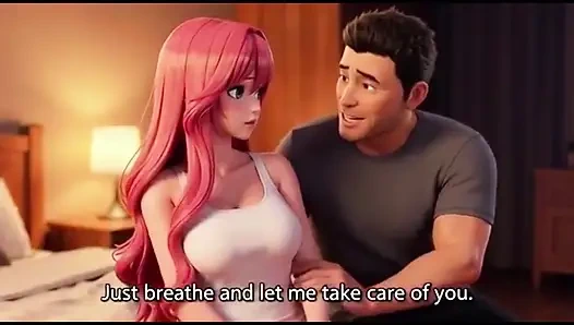 Stepdad give massage to step daughter at night for relaxation
