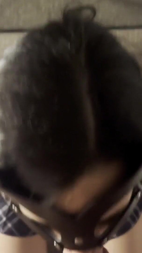 Submissive tied slut takes a hot load in her mouth | Clip 2