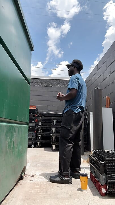 At Work Trying Not To Get Caught While I'm Getting Very Naughty Behind The Dumpster