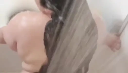 Washing My Hairy in Shower Shaking My Huge Booty