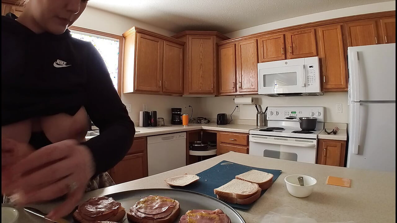 Housewife Makes Lunch then Fucked to Orgasm
