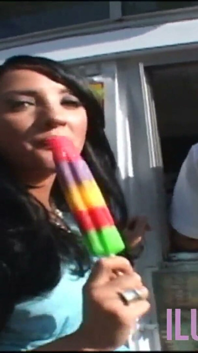 Babe with small tits loves ice cream before sex | Clip 1