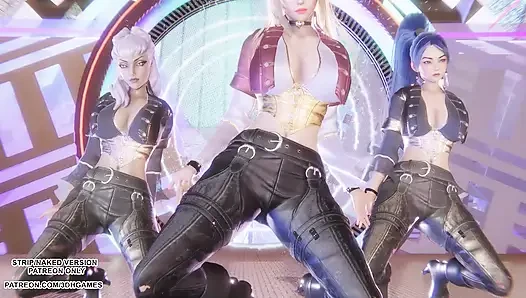 Mmd - kard - silah sesi - ahri, kaisa ve evelynn seksi kpop dans league of legends hentai sansürsüz 4k 60 fps