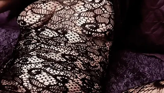 Solo milf masturbation with big fat dildo