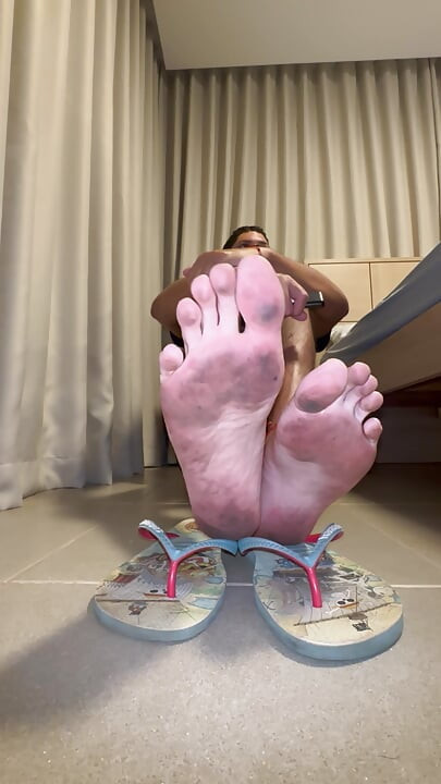 My dirty feet up close