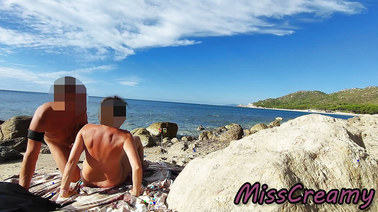 Strangers Caught My Wife Touching and Fucking My Big Cock on a Nude Beach