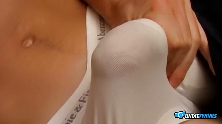 UndieTwinks Jeremiah Johnson Pleasures Himself In Tight White Undies