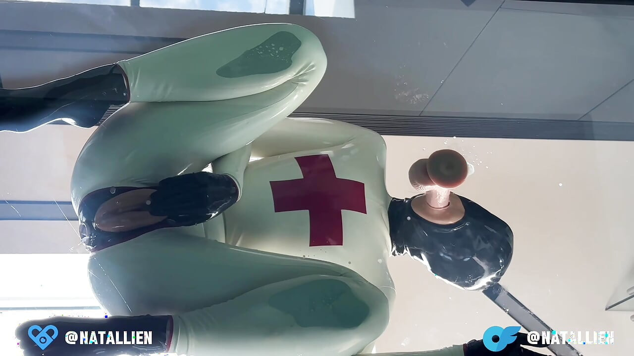 Creamy Dildo Fuck in Latex Suit - Natallien