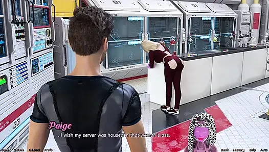 Stranded in Space - Stripper MILF Flashes Her Big Tits