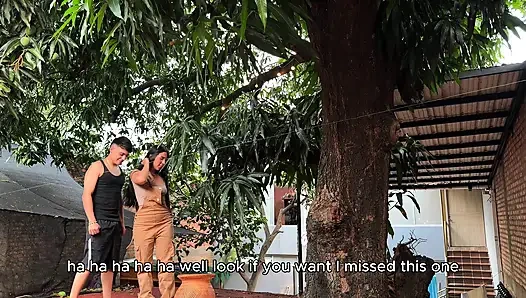 I CAUGHT MY COLOMBIAN NEIGHBOR UP STEALING THE MANGOES FROM MY TREE and we ended up fucking in the yard! - SPACE PRODUCTIONS