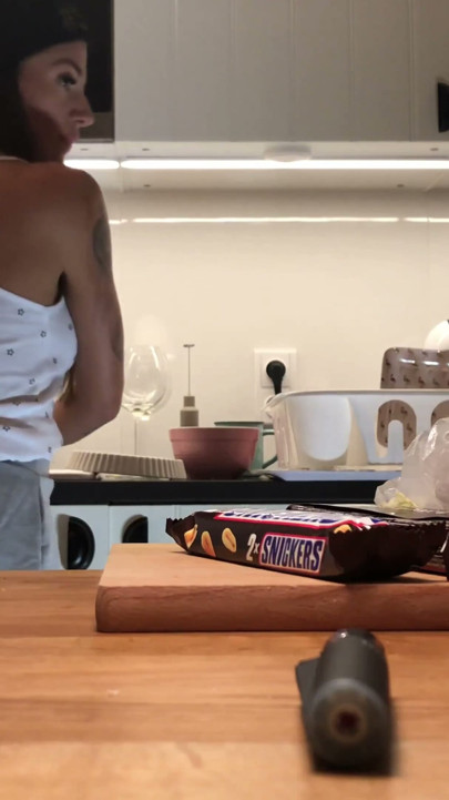 Tiniest Thong in the Kitchen, Then No Panties Sylvia | Clip 1