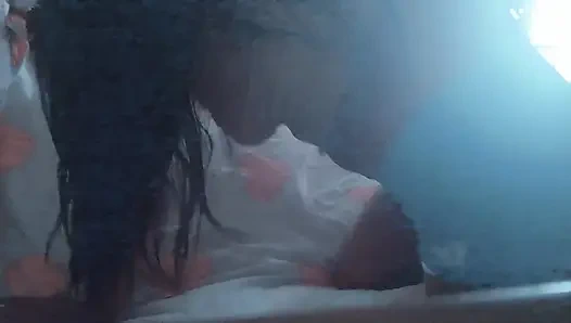 Bagian 2 buatan sendiri dengan istriku di pantat besar brunette Meksiko