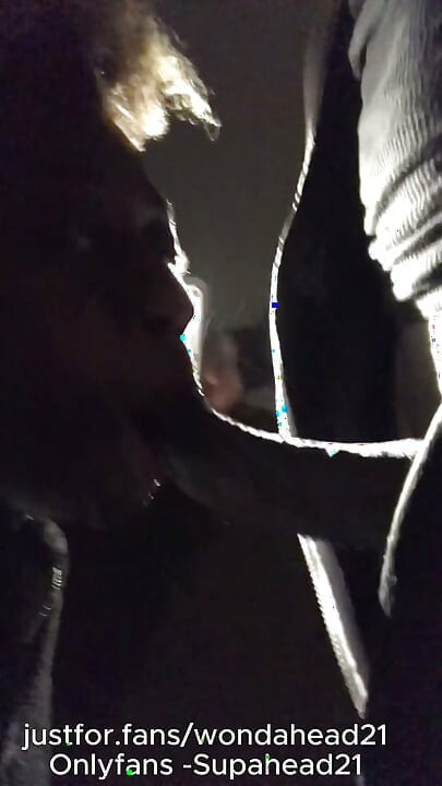 BBC Worship at Night: Risky Public Blowjob & Throat Fuck