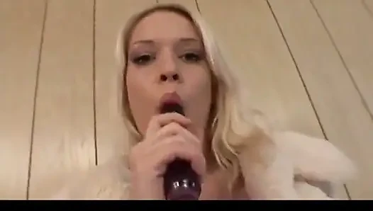 Lusty blonde moans with pleasure when dude penetrates her ass and pussy