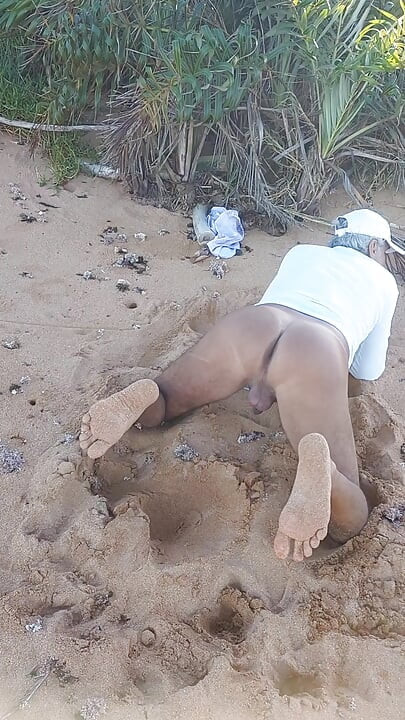 Ladysilva my tanned ass with sexy mark on the beach