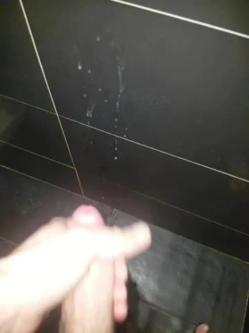 Cumshot in the shower