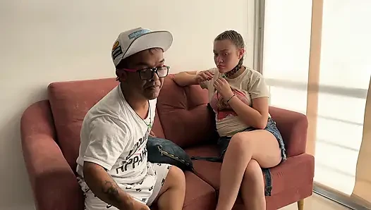 Starker fick mit fremden aus sozialen netzwerken endet mit einem starken abspritzen in meiner muschi