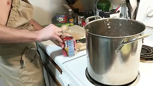 Sperma gekocht, 3 lauch chili mit Öl handjob