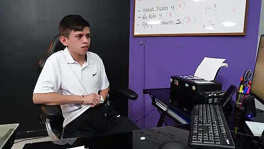 To keep my job at home, I ended up fucking the boss's ass in the office