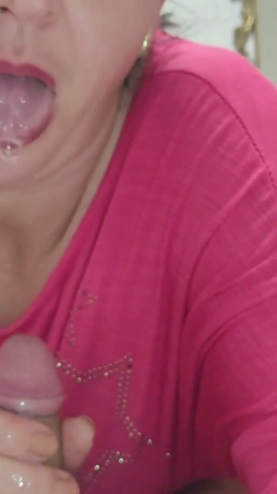 Mature MILF Wife Blowjob and Massive Cum Load in her Mouth | Clip 2