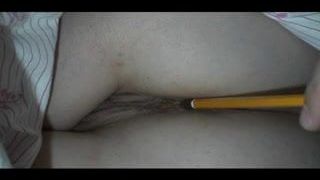 Pencil in ass 1a
