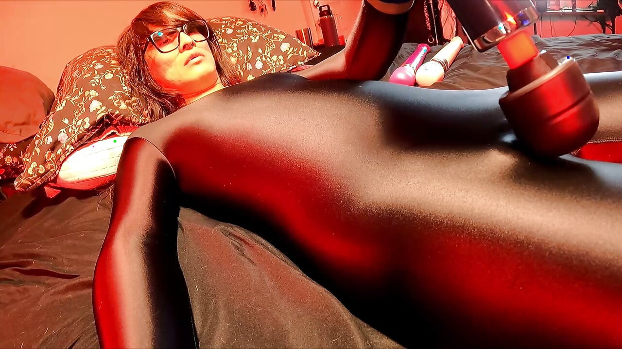 Playing in my spandex in bed