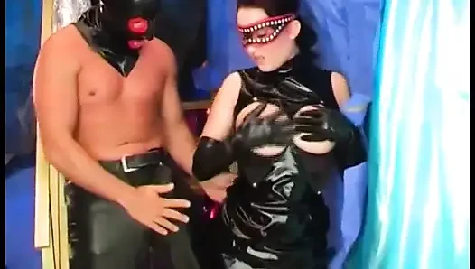 Fetish girl in mask doggystyle fucked