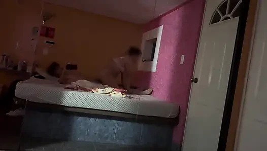 Married woman gets hot to be recorded through the mirror