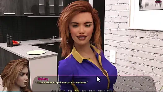 Haley hikayesi #11 - Haley Johannes'e banyoda ayakla muamele yaptı... Diane ve Johannes biraz zaman geçirdiler.