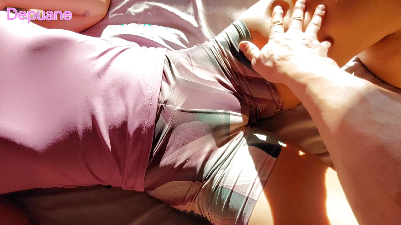 Hot Step Sis doggystyle rubbing turns into quick cum on big ass