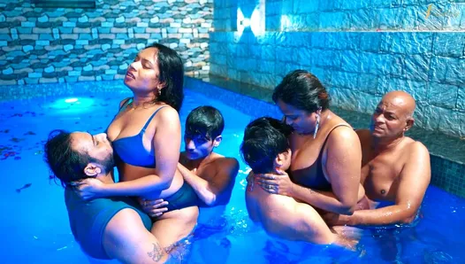 Seks gangbang to pełna rozrywka w basenie