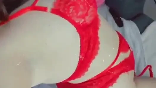 Stunning lady in red