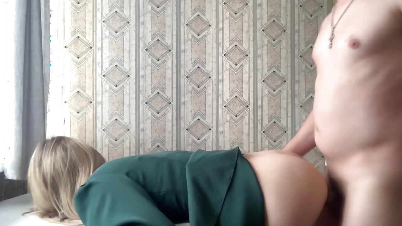Seduced my stepson in the kitchen