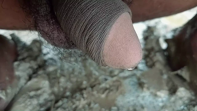 Desi boy big black cock outdoor