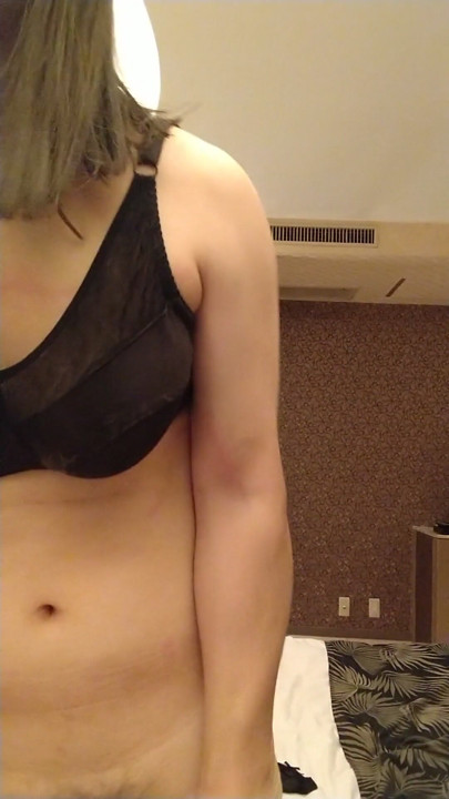Japanese crossdresses masturbate wearing leotard skirt | Clip 1