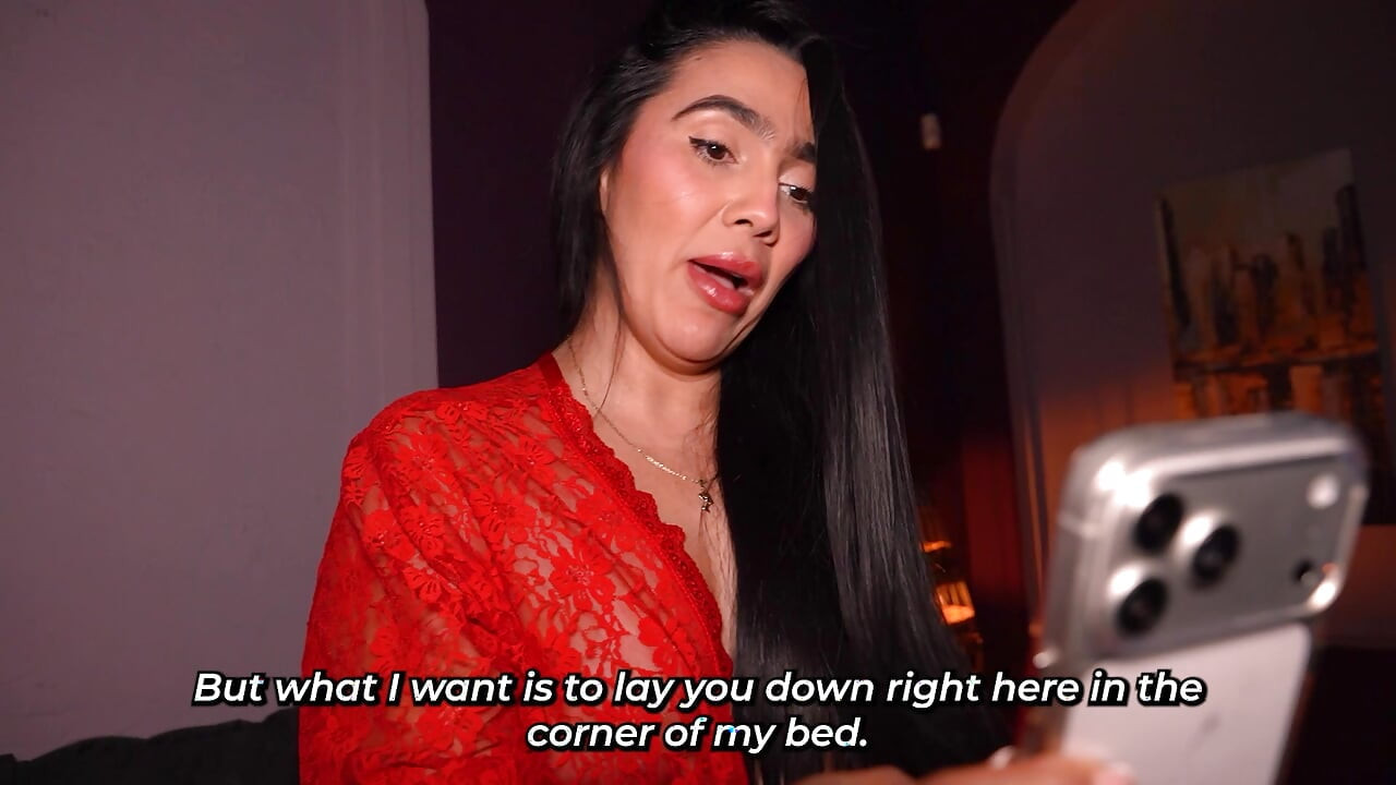 What happens when a curvy MILF is left alone with her stepson?