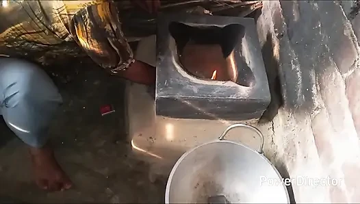 Stiefmutter mit erstem kochen zu hause