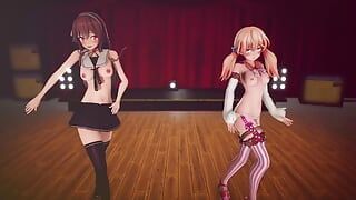 MMD R-18 Аниме-девушки, сексуально танцующие, клип 268