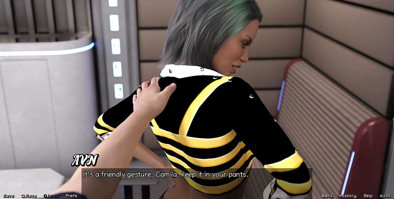 Stranded in Space - Military Girl with Big Tits Loves Femdom