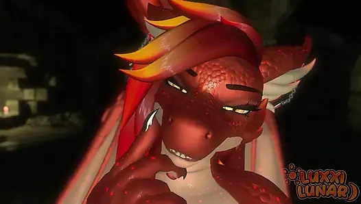 POV Horny dominant femdom futa dragon makes you serve her...
