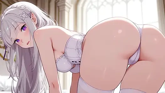 Emilia memberimu memeknya yang basah Re:Hentai nol
