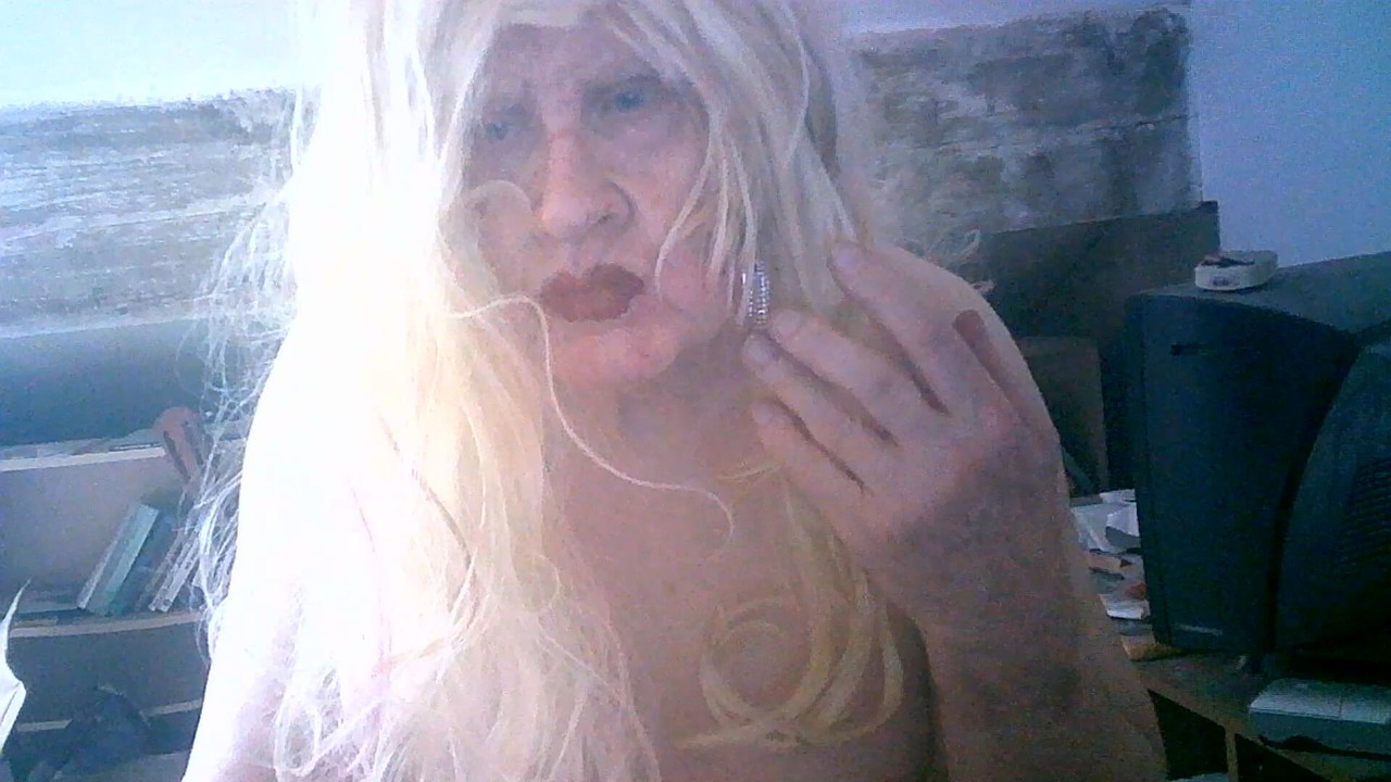 Sissy slag Sarah Fuckpig Millward exposed, without makeup apart from lipstick, or female clothes.