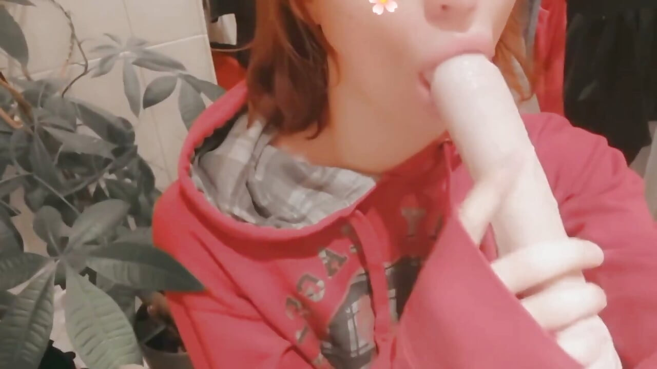 Sissy Femboy Teasing You Sucking Dildo and Spitting It