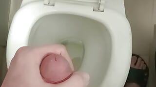 Morning game with a friend Hard cumming in the toilet