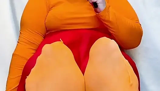 Jerk off Instructions by Velvet Velma the BBW Enchantress with Big Feet of Mystery Inc Bootyful Bella Blast