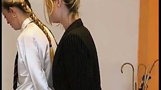 Very severe caning by classy lady to disobedient school girl