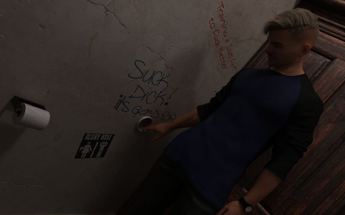 Hunk Empire 1 - Interesting Glory Hole in the Male Bathroom