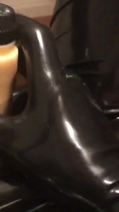 Jaw-dropping moment from "Latex Dress, PVC Coat and High Heels Masturbation"